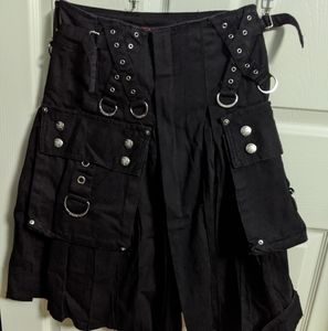 Tripp Unisex Black Super Utility Kilt